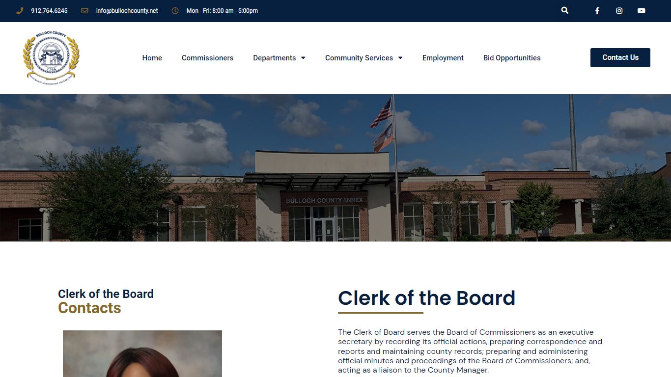 Clerk of the Board – Bulloch County